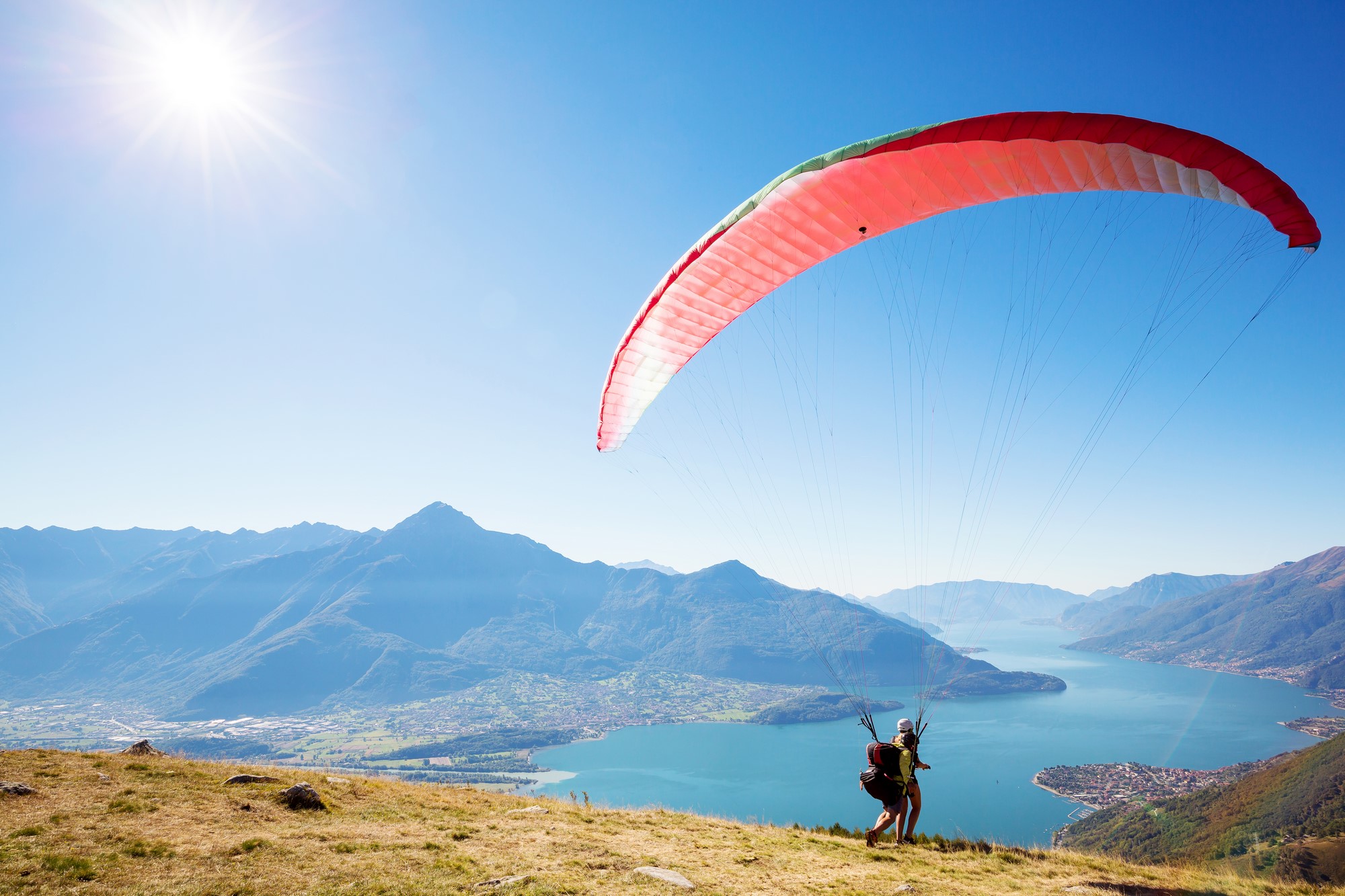 Parapendio lago di como Lago di Como